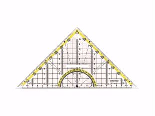 Obrázek Pravítko trojúhelník s držadlem 45/177