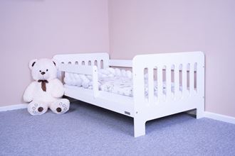 Obrázek z Dětská postel se zábranou New Baby ERIK 160x80 cm bílá