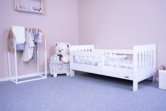 Obrázek z Dětská postel se zábranou New Baby ERIK 140x70 cm bílá