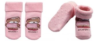 Obrázek z Kojenecké froté ponožky s ABS Bunny, , růžové