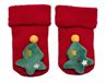 Obrázek z Kojenecké vánoční froté ponožky Stromeček, , červené