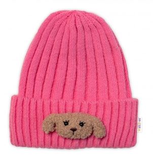 Obrázek Dětská zimní čepice Bear, - růžová, vel. 48 - 54 cm