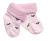 Obrázek z Bavlněné dětské ponožky s chlupáčkovým lemem, Srdíčka - růžové, 1 pár