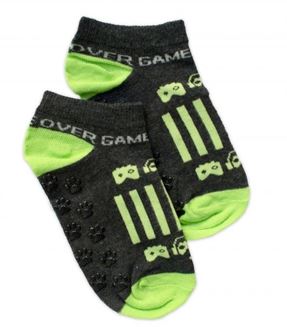 Obrázek z Dětské ponožky s ABS Gameover - grafit