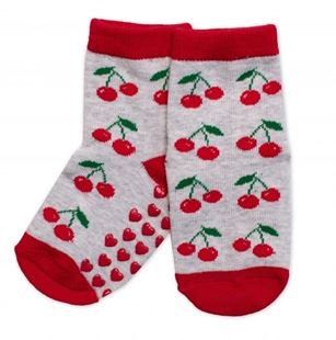 Obrázek Dětské ponožky s ABS Třešně - šedé