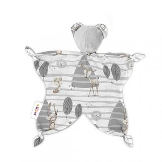 Obrázek z Mazlíček, přítulníček Medvídek, Minky + bavlna, Zvířátka v lese - šedý