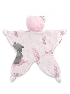 Obrázek Mazlíček, přítulníček Medvídek, Minky + bavlna, LULU, růžová