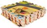 Obrázek z Dětské pěnové puzzle 93,5x93,5cm, hrací deka, podložka na zem Safari, 9 dílů, ECO Toys