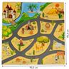 Obrázek z Dětské pěnové puzzle 93,5x93,5cm, hrací deka, podložka na zem Safari, 9 dílů, ECO Toys