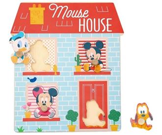 Obrázek z Dřevěné puzzle,domeček pro nejmenší Mickey a přátelé, 24 x 30 cm