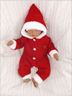 Obrázek z Dětský pletený overálek s kapucí Baby Santa, červený