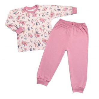 Obrázek z Dětské pyžamo 2D sada, triko + kalhoty, Rabbit Painter, , pudrově růžová
