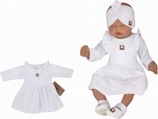 Obrázek Dětské teplákové šatičky/tunika Princess - bílé