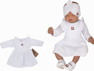 Obrázek z Dětské teplákové šatičky/tunika Princess - bílé