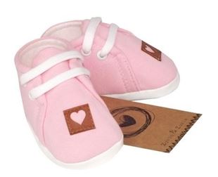Obrázek Jarní kojenecké botičky, capáčky - světle růžové