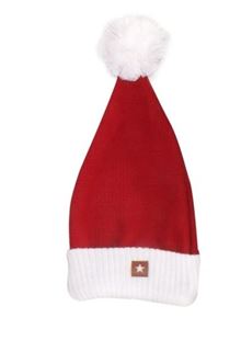 Obrázek Vánoční pletená čepice Baby Santa, červená