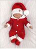 Obrázek z Vánoční pletená čepice Baby Santa, červená
