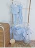 Obrázek z Novorozenecká sada 4D, body kr. rukáv, tepláčky, kabátek a čepička Z&Z, modrá