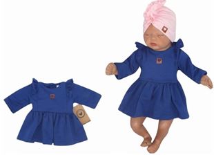 Obrázek Dětské teplákové šatičky/tunika Princess - tm.modré