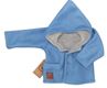 Obrázek z Pletený, oboustranný svetřík, kabátek s kapucí, modro - šedý