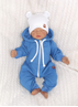 Obrázek z Dětský teplákový overálek s kapucí, modrý