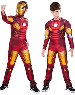 Obrázek Dětský kostým Svalnatý Iron man s maskou 122-134 L