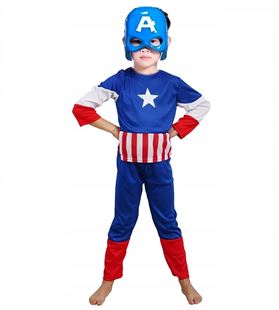 Obrázek Dětský kostým Kapitán Amerika s maskou 110-122 M