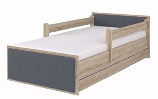 Obrázek Dětská postel Max XL Čalouněná 180x90 cm - Dub Sonoma