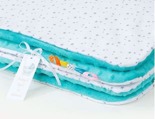 Obrázek Dětská deka Mini hvězdičky Minky 100x135 cm - různé barvy a varianty