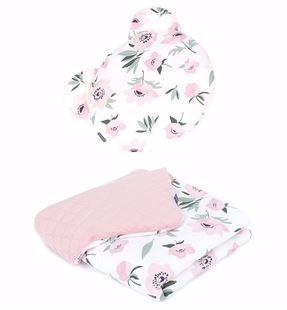 Obrázek Dětská deka s polštářem Méďy Květy Velvet