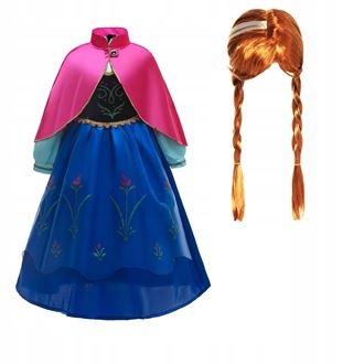 Obrázek z Dětský kostým ANNA Frozen s parukou 122-128 L