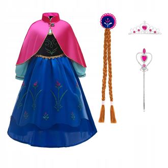 Obrázek z Dětský kostým ANNA Frozen s doplňky 110-116 M
