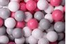 Obrázek z Suchý bazének s míčky 90x30cm s 200 míčky, růžová: bílá, šedá, růžová