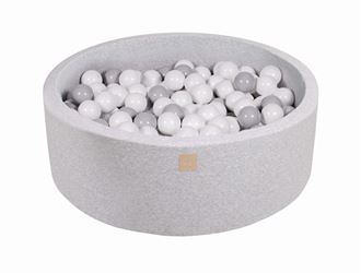 Obrázek z Suchý bazének s míčky 90x30cm s 200 míčky, světle šedá: šedá, bílá