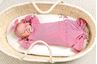 Obrázek z Moniel Novorozenecké body s uzlem Dots růžová 0-3 měsíce