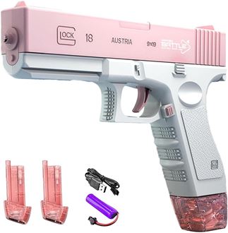 Obrázek z Automatická vodní pistole Spray se zásobníky růžová