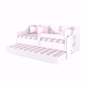 Obrázek Dvojitá dětská postel LULU 160x80 cm Baletka - Bílá