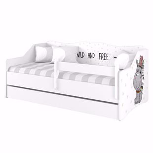 Obrázek Dětská postel LULU 160x80 cm Hrošík - Bílá