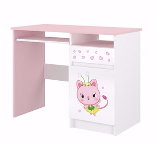 Obrázek Psací stůl N35 Víla Kitty - Bílá + Růžová