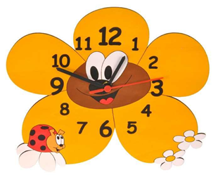 Obrázek Dětské dřevěné hodiny Kopretina