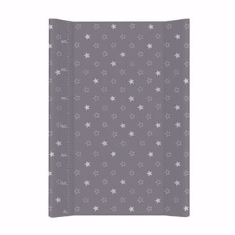 Obrázek z Pevná přebalovací podložka 50x70 cm Hvězdičky - Tmavě šedá