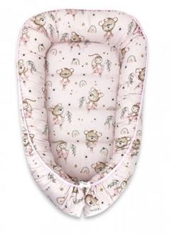 Obrázek z Oboustranné hnízdečko, bavlna, 55 x 75 cm, Little Balerina - růžová