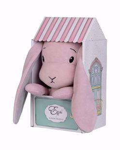 Obrázek Mazlíček Effik Bunny Růžový s šedými oušky v Domečku