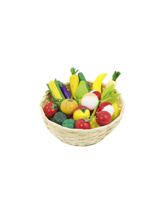 Obrázek Dětský krámek – ovoce a zelenina v košíku, 23 ks