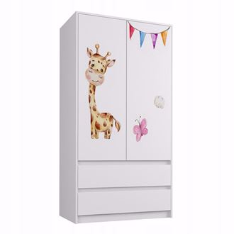 Obrázek z Šatní skříň B9 Žirafka - Bílá
