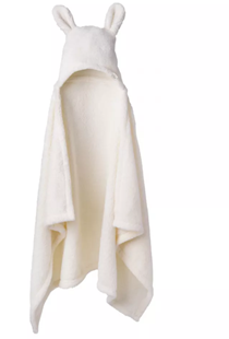 Obrázek Dětská fleecová deka/osuška 70x130 cm Zajíček Bílá