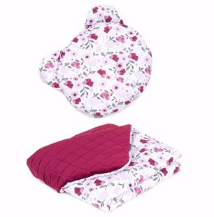 Obrázek Dětská deka s polštářem Méďy Macešky Velvet - Bordó