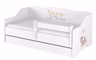 Obrázek Dvojitá dětská postel LULU 160x80 cm Srnka "Sweet dreams" - Bílá