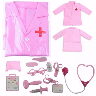 Obrázek z Dětský doktorský set s pláštěm Růžová
