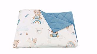 Obrázek z Dětská deka Velvet Light Ospalí medvídci/Modrá